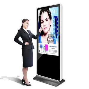 Digitale Kiosken Indoor Ips Full Hd Lcd-Scherm Vloer Staande Digitale Bewegwijzering Interactieve Display Invoer Auto Ad Speler