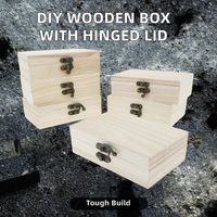 Boîte de rangement en bois personnalisée en gros, coffret en bois naturel fait main, ensemble de boîtes de rangement en bois artisanales