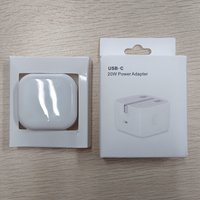 Adaptateur secteur Uk Plug 20w Usb C pour chargeur Iphone Câble de charge rapide avec boîte d'emballage pour chargeurs Iphone 16 17