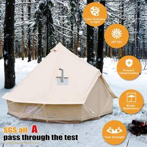 Tienda de campaña dom yurt personalizada, carpa de lujo impermeable con campana para 12 personas - Product Image 4