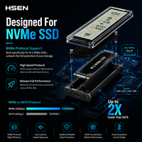 Carcasa portátil para SSD M.2 NVMe, USB 3.2 Tipo C, 10 Gbps, adaptador externo para SSD para computadora portátil/PC
