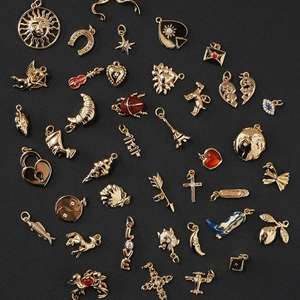 Pequeño Colgante DIY <span class=keywords><strong>para</strong></span> Mujer de Acero Inoxidable con Corazón, Cruz y Circonita, Dijes de Moda <span class=keywords><strong>para</strong></span> Pulsera - Product Image 6