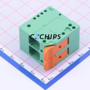 DG2216V-10.0-DA-02P-14-00A(H ) Spring Terminal Block Through hole Component (THT),P=10mm Connector 1x2P 10mm Green 2P - Product Image 2