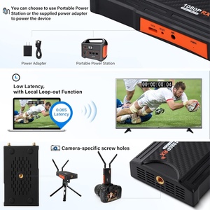 250M Full HD 1080P Dual Band Low Latency <b>Wireless</b> <b>Transmitter</b> Receiver HDCP 1.4 for Camera Streaming Church Photography - Product Image 4