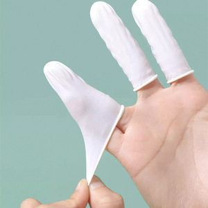 Fundas de látex desechables para los dedos, antideslizantes y gruesas, para decoración de uñas y protección en maquillaje permanente - Product Image 1