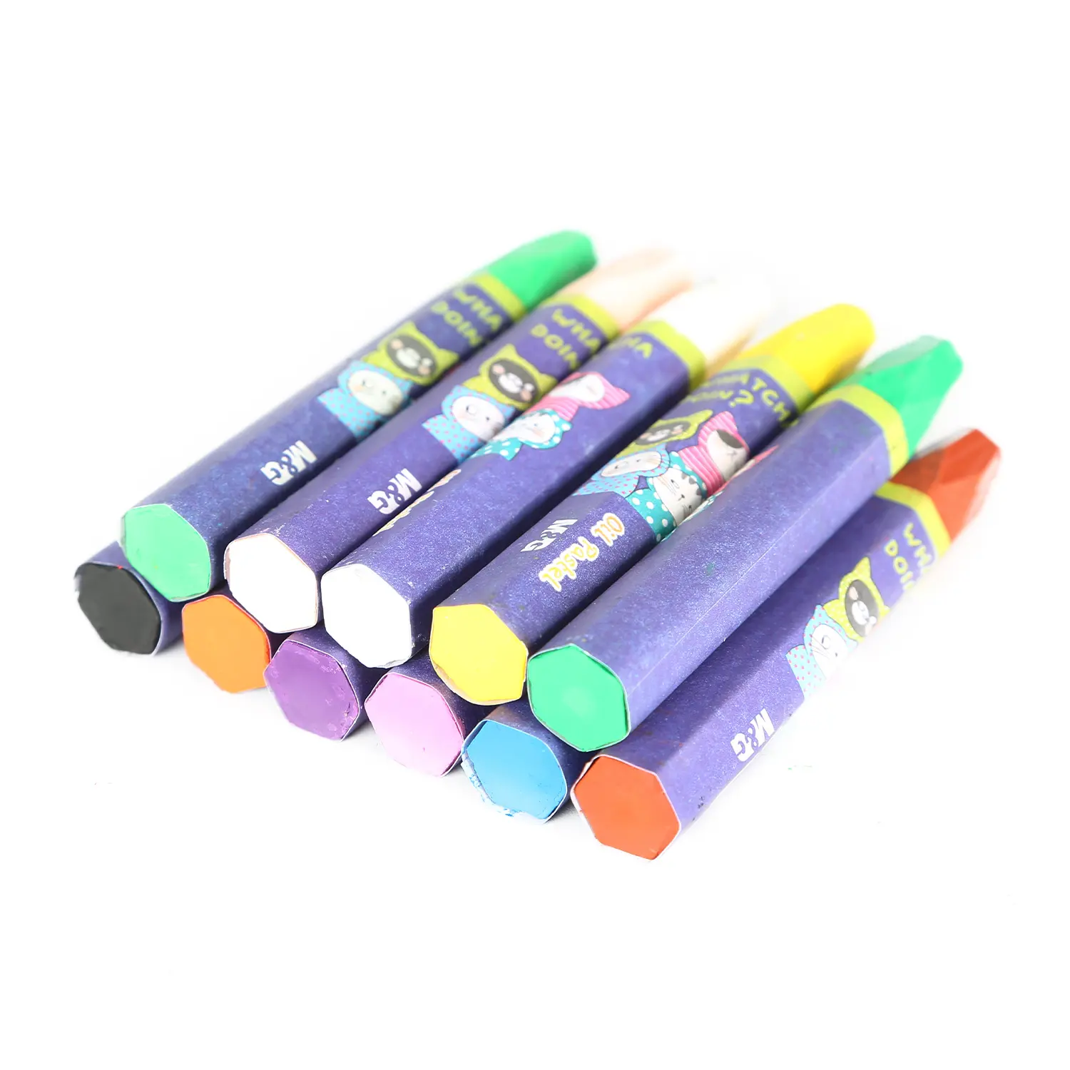 Hot Sale Office Supply M&G So Many Cats Hexagon 12 Colors Oil Pastel for Kids School Supplies