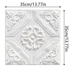 Papier peint moderne 3D 35*35cm pour chambre à coucher, autocollant mural pour plafond, facile à installer, décoration intérieure - Product Image 5