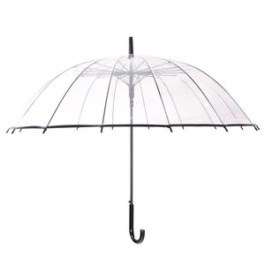 Vente en gros Parapluie pliant moderne transparent imprimé fleurs pour adultes avec contrôle semi-automatique pour filles - Product Image 3