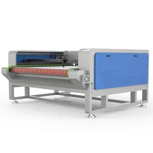 Otomatik besleme ccd kamera baskılı tekstil deri pamuklu kumaş lazer kesme makinesi fiyat