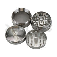 Broyeurs à herbes en alliage de zinc métallique avec logo personnalisé XY GLASS, vente en gros, broyeurs à herbes à 4 couches, accessoires pour fumer