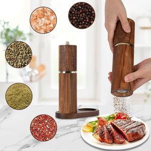 <span class=keywords><strong>Moulin</strong></span> à épices manuel Beeman en bois massif écologique, ensemble <span class=keywords><strong>moulin</strong></span> à sel et <span class=keywords><strong>poivre</strong></span> rechargeable avec cœurs en céramique/acier, réglage de la grosseur, noir - Product Image 2