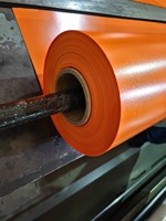 Bâche en PVC vinyle orange-jaune 0,9 mm 1100 g/m² pour bouées anti-pollution gonflables et réservoirs d'eau