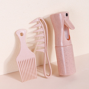 小麦ストローデタンギングヘアコームブラシセットヘッド頭皮マッサージャーシャンプースクラバーヘアブラシ - Product Image 2