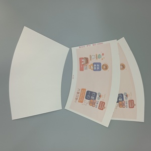 Eco-friendly Waterproof PE Coated Print Logo Designs <b>Paper</b> Cup Fan For Disposable Coffee Cup - Product Image 2