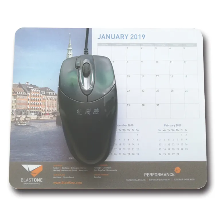 direct sales full color custom printing calendar thick mouse pad custom print