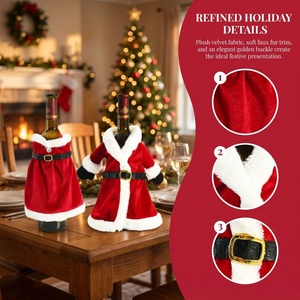 Fundas <span class=keywords><strong>para</strong></span> Botellas <span class=keywords><strong>de</strong></span> Vino Navideñas al por Mayor, Disfraz <span class=keywords><strong>de</strong></span> Papá Noel, Suéter <span class=keywords><strong>para</strong></span> Botellas <span class=keywords><strong>de</strong></span> Vino, Accesorios <span class=keywords><strong>para</strong></span> la Mesa <span class=keywords><strong>de</strong></span> Navidad y <span class=keywords><strong>Año</strong></span> Nuevo - Product Image 5