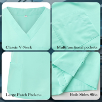 Ensemble de vêtements médicaux pour femmes et hommes, haut à col en V et pantalon de jogging, couleurs personnalisables, uniforme d'hôpital, ensemble de blouses d'infirmière, séchage rapide, tenue médicale pour animaux de compagnie