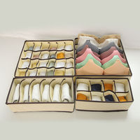 Organisateur de tiroir pliable en tissu non tissé, moderne, durable et écologique, pour vêtements, chaussettes, soutiens-gorge et sous-vêtements