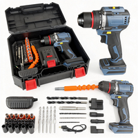 Perceuse sans fil 21V sans balais - Vitesse variable OEM multifonction pour le travail du bois et l'usage domestique |   1 batterie et 1 chargeur