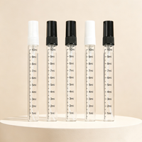 Flacon pulvérisateur rechargeable avec logo personnalisé, échelle graduée, 2 ml, 3 ml, 5 ml, 10 ml, atomiseur de parfum transparent portable, flacon d'échantillon de voyage