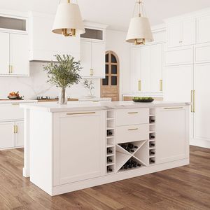 Thiết kế Hiện Đại Mỹ Shaker phong cách tủ bếp trắng đồ nội thất nhà bếp bằng thép không gỉ Null 1 Set Wall Mount tủ - Product Image 4