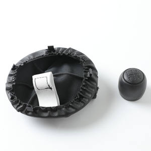 ฝาครอบหัวเกียร์รถยนต์ FUXIN ทำจากหนัง PU สำหรับ Fiat 500C Panda 03-12 เกียร์ธรรมดา - Product Image 4
