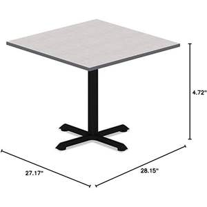 Bases de una sola columna de la serie Alera Hospitality para mesas de conferencias, 27.5 pulgadas de diámetro, 28.5 pulgadas de altura, capacidad de 300 lb, acero negro - Product Image 5