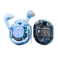Écouteurs TWS transparents avec affichage numérique, réduction de bruit ENC, haute qualité sonore, apparence élégante, adaptés au sport.