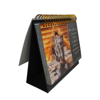 Calendrier de bureau en spirale personnalisé 366P A5 sans date perpétuel inspirant debout Design à rabat cadeau de bureau parfait pour les femmes 4*5