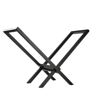 Support à <span class=keywords><strong>bois</strong></span> <span class=keywords><strong>de</strong></span> <span class=keywords><strong>chauffage</strong></span> moderne en métal noir pour foyer et feu <span class=keywords><strong>de</strong></span> camp, utilisation intérieure - Product Image 2
