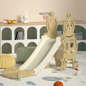 Set tempat bermain anak dalam ruangan, Set kolam bola ayunan dan perosotan plastik multifungsi untuk tempat bermain bayi