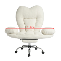 Chaise de bureau exécutive à accoudoirs réversibles croisés, avec support lombaire en boucle, pour bureau à domicile et travail sur ordinateur