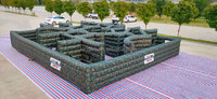 Parcours d'obstacles gonflable de paintball, jeux de carnaval à vendre