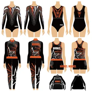 Normzl Custom Sublimation Gymnastics Leotard Cheer Backpack Sport Warm Up Tracksuit Cheerleading Practice Wear