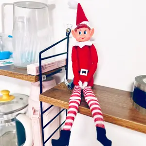 Boneka Elf Natal, dekorasi Natal, kreatif, warna-warni, dekorasi permukaan gantung, liburan, Natal, 2024