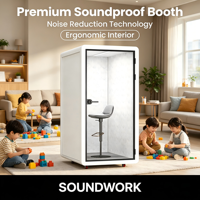 Cabine téléphonique insonorisée modulaire mobile moderne en aluminium avec isolation mate pour usage hôtelier