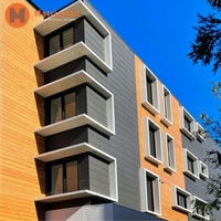 Revêtements muraux extérieurs en aluminium imitation bois, bardage métallique style bois