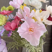 KW-F014 4-Köpfige Persische Blume Große Gesang-Blume Hot Pink Künstliche Gänseblümchen