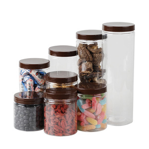 Plastic Food Packaging Jar 65mm Cylinder Airtight Clip On Lid For Dried Fruit Herbal Tea Kitchen Storage - Product Image 4