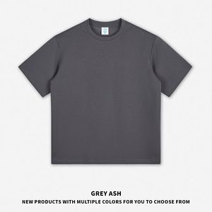 UNIQ Style Same Fabric Heavyweight Graphic Boxy Cropped Fit Tee Men's T-shirts Oversized <b>Tshirt</b> Blank Custom T Shirt for Men - Product Image 6