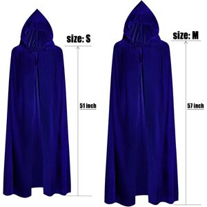 Capa con capucha FOXA para adultos, disfraz de bruja de terciopelo unisex, disfraz de Halloween y Navidad - Product Image 5