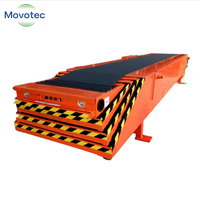 Système de convoyeur à bande télescopique en PVC Movotec pour le chargement de camions, jante en acier, 1 couche, vitesse réglable, conception durable, conteneur rapide