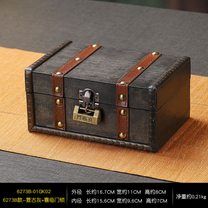 6273B-01GK02--Cerradura de puerta alegre gris retro