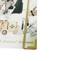 Planificateur de aérienne personnalisé, carnet de notes rose, planificateur hebdomadaire et mensuelle, pour planificateur d'argent, dans boîte
