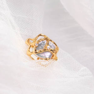 Anillo de Circonita Azul con Textura de Plata de Ley 925, Chapado en Oro de 18K, Joyería Fina de Moda para Chicas - Product Image 4