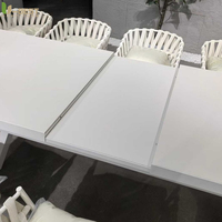 Ensemble de table à manger d'extérieur U-best, 8 pièces, structure en aluminium, meubles modernes, chaise de jardin et table rectangulaire pour hôtel, café