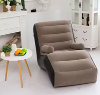Fauteuil de relaxation gonflable rose en forme de S, avec dossier floqué, pour adulte – Nouvelle collection très prisée