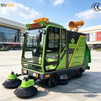 Balayeuse industrielle 240L à 4 roues avec benne hydraulique pour usines, entrepôts et parcs logistiques