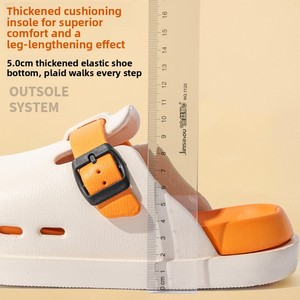 Nuevas <span class=keywords><strong>sandalias</strong></span> de verano estilo <span class=keywords><strong>Crocs</strong></span> de punta cerrada para <span class=keywords><strong>mujer</strong></span> y hombre, con suela gruesa, cómodas, antideslizantes, impermeables para interior y exterior, con plataforma. - Product Image 4
