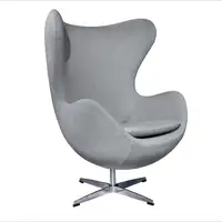 סלון ריהוט תעשייתי בציר יוקרה עור פנאי סגנון כיסא אמצע המאה עיצוב פיברגלס Pod בצורת ביצת כיסא